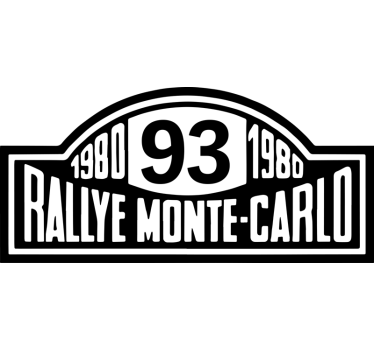 Sticker moto numéro de rallye monte-carlo - TenStickers