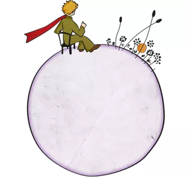 Sticker chambre bébé Petit Prince sur planète - TenStickers