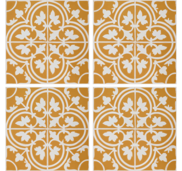 Sticker carrelage jaune oriental - TenStickers