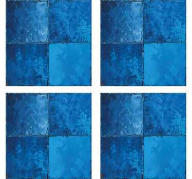 Sticker salle de bain motif carré bleu marine - TenStickers