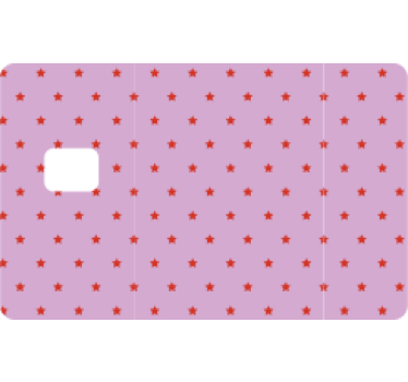 Sticker carte bancaire étoiles rouges - TenStickers