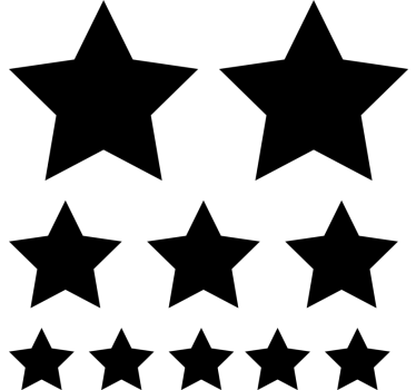 Sticker voiture ensemble d'étoiles monochromes - TenStickers