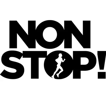 Sticker motivation sport Non stop - TenStickers