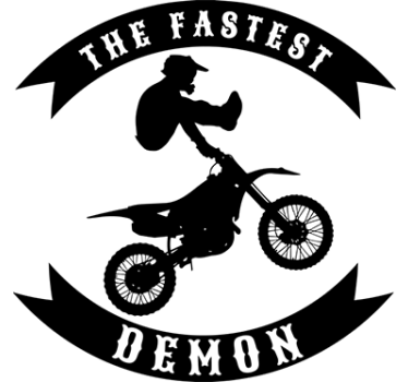 Autocollant moto cross the fastest demon - TenStickers