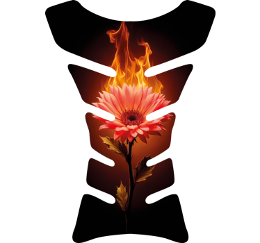 Sticker moto fleur flamboyante - TenStickers
