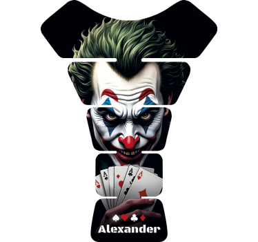 Sticker moto méchant avec des cartes de poker - TenStickers