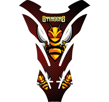 Sticker moto abeille en colère - TenStickers