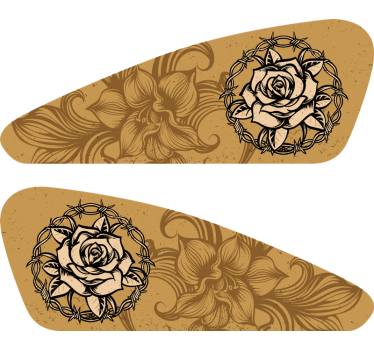 Sticker moto fleurs - TenStickers