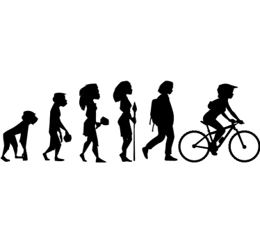 Sticker cyclisme l'évolution des femmes - TenStickers