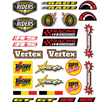 Sticker moto pack de bombes individuelles - TenStickers