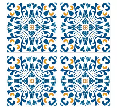 Sticker carrelage filigrane portugais - TenStickers