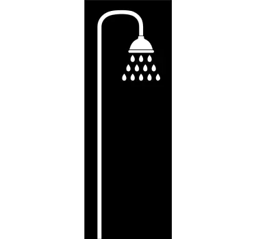 Sticker paroi de douche salle de bain icone douche - TenStickers