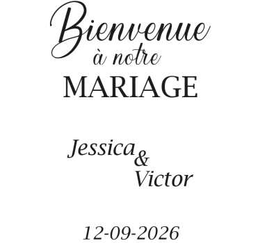 Sticker mariage miroir personnalisable - TenStickers