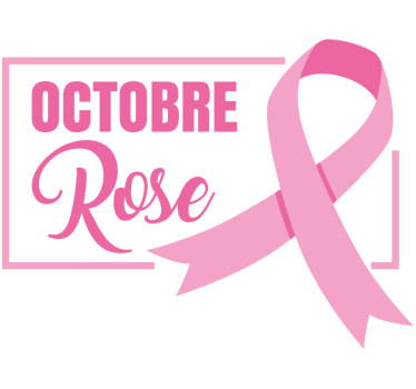 Sticker vitrine octobre rose avec ruban - TenStickers