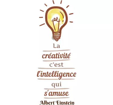 Sticker bureau citation créativité Einstein - TenStickers