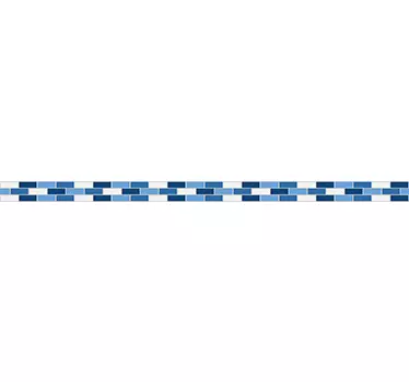 Sticker salle de bain frise tons bleu - TenStickers