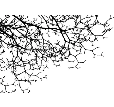 Sticker mural salon branches d'arbre - TenStickers