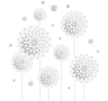 Sticker fleurs de papier salon - TenStickers