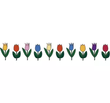 Sticker fleurs tulipes - TenStickers