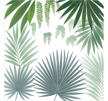 Vitrophanie motif de feuilles de palmier - TenStickers