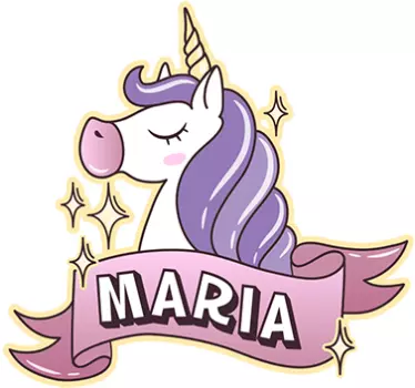Sticker chambre enfant licorne personnalisable - TenStickers