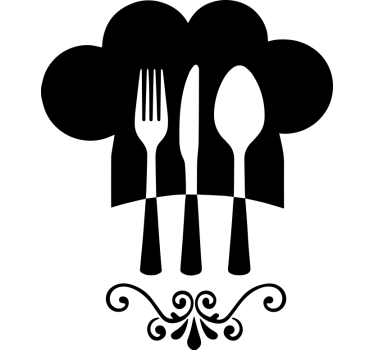 Sticker cuisine monocolore élégant et coupant - TenStickers
