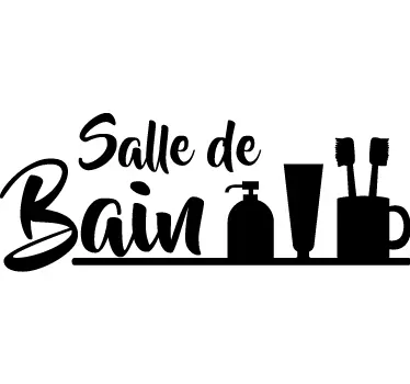 Sticker salle de bain texte - TenStickers