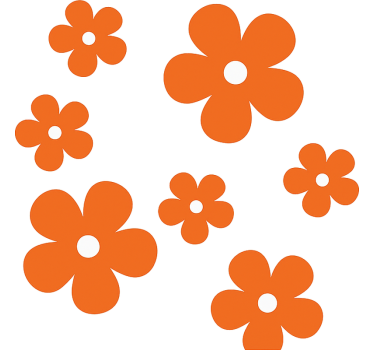 Sticker vélo fleurs simples - TenStickers