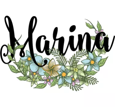 Sticker porte style botanique personnalisable - TenStickers