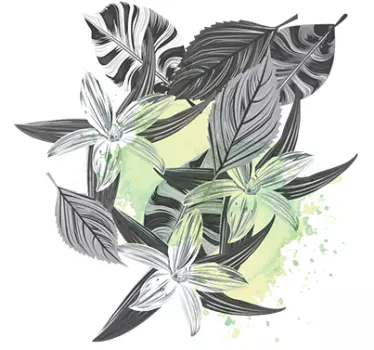 Sticker plante splatter - TenStickers
