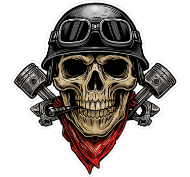 Sticker moto Élaboration du squelette de la moto - TenStickers
