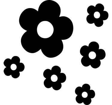 Sticker moto conception de fleurs simples avec nom - TenStickers