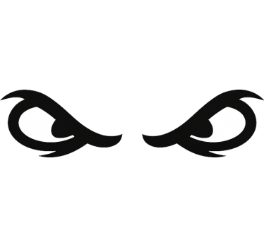 Sticker moto autocollant de casque angry eyes - TenStickers