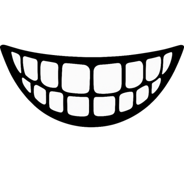 Sticker moto conception de dents amusantes - TenStickers