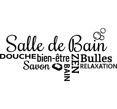 Sticker salle de bain concepts relaxants - TenStickers