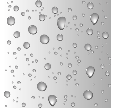 Sticker paroi de douche gouttes d'eau grises - TenStickers