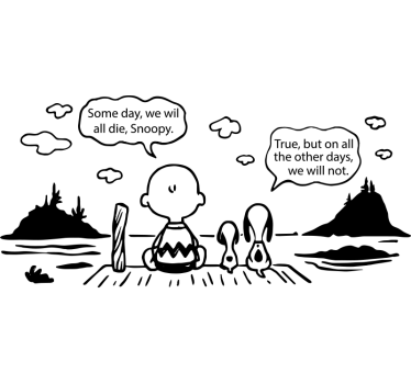 Sticker camping car snoopy et charlie lake - TenStickers