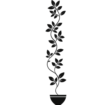 Sticker mural salon plantes grimpantes hautes - TenStickers