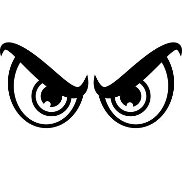 Sticker moto autocollant de casque angry eyes - TenStickers