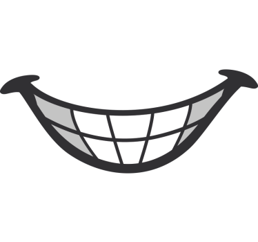 Sticker moto conception de dents amusantes - TenStickers