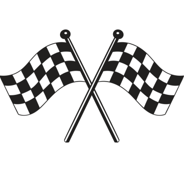 Sticker moto conception de drapeaux de course - TenStickers