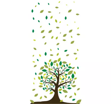 Sticker fenêtre feuilles et arbres - TenStickers