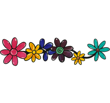 Sticker voiture en vinyle floral - TenStickers