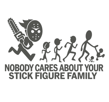 Sticker voiture bonhomme rigolo - TenStickers