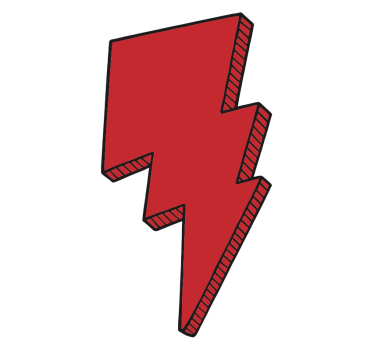 Sticker vélo éclairs rouges - TenStickers