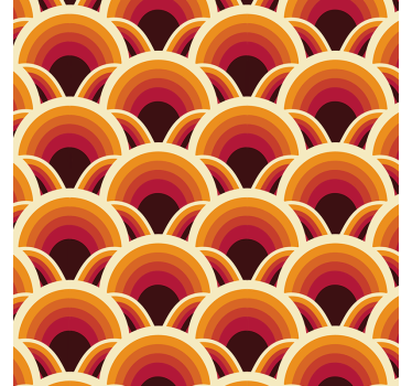 Adhésif meuble design vagues rétro - TenStickers
