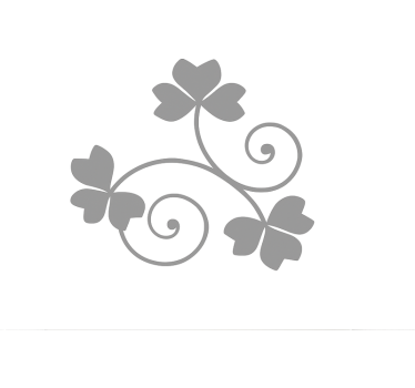 Sticker miroir tourbillon floral trèfle - TenStickers