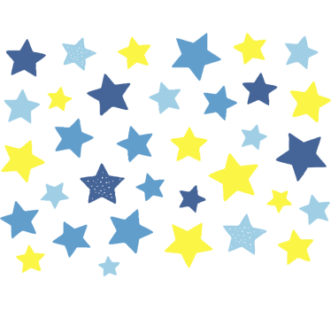 Sticker vélo étoiles colorées - TenStickers