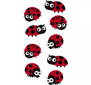 Sticker voiture motif coccinelles - TenStickers