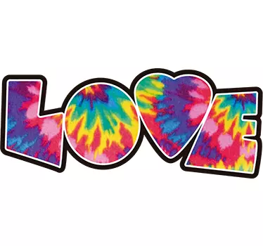 Sticker amour Love tie dye - TenStickers